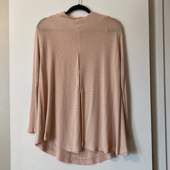 Free people mock neck ribbed knit sweater blush pink - Picture 4 of 8